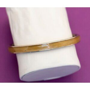 Vintage Boho Light Brown Bangle Bracelet by Monet 7 Inches - Q11